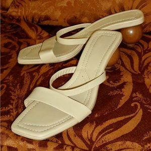 Zara Camel Wooden Heels